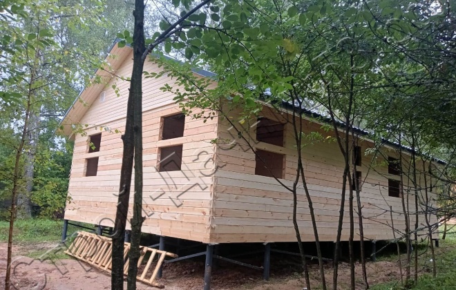 3 Брусовой дом ОД-48, 11x7м, 77 М², Калужская область, Жуковский район, деревня Кутепово (11)